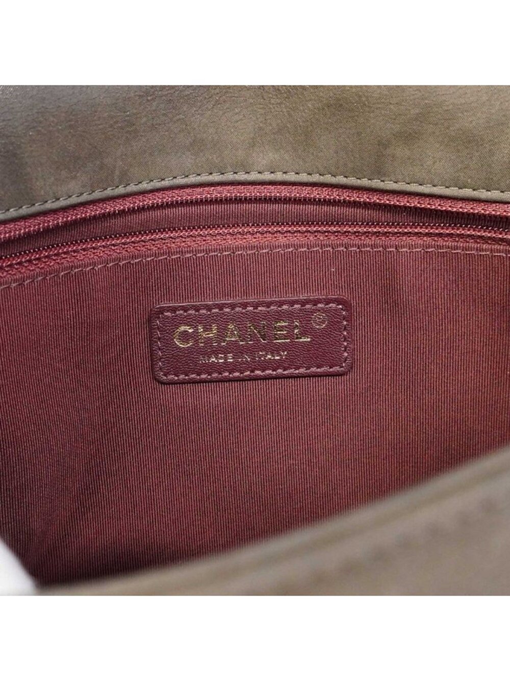 Chanel Shoulder Bag Quilted Lambskin Brown Gold - Picture 5 of 10